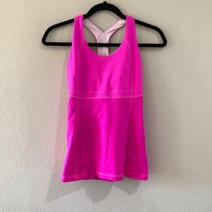 Lululemon Hot Pink Razor Back Tank